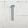 Screw 10-32 x 1 round head slotted zinc plated