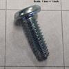 Screw 1/4-20 x 3/4 pan head thread cutting slotted zinc