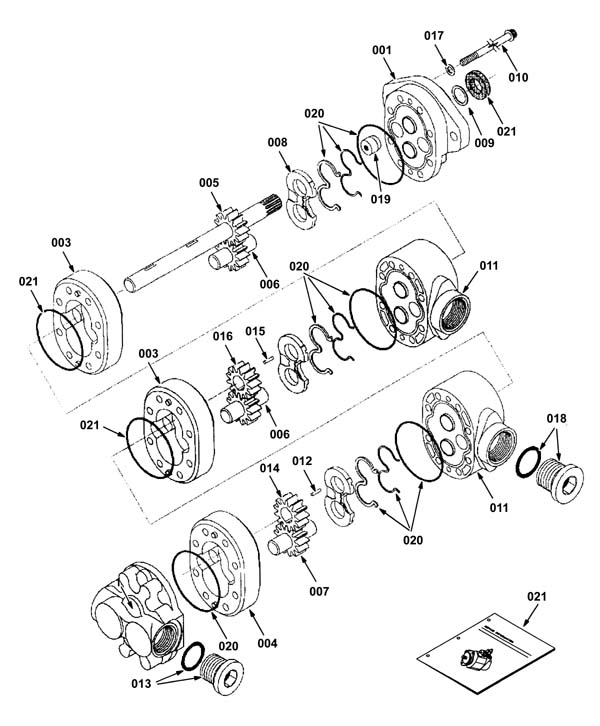 6600 - Hydraulic Gear Pump Breakdown - 9000210