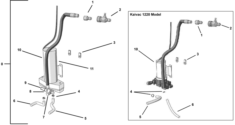 Parts List Complete for KAIVAC kaivac 1250